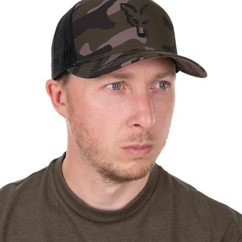 1037 Fox Black Camo Trucker Cap