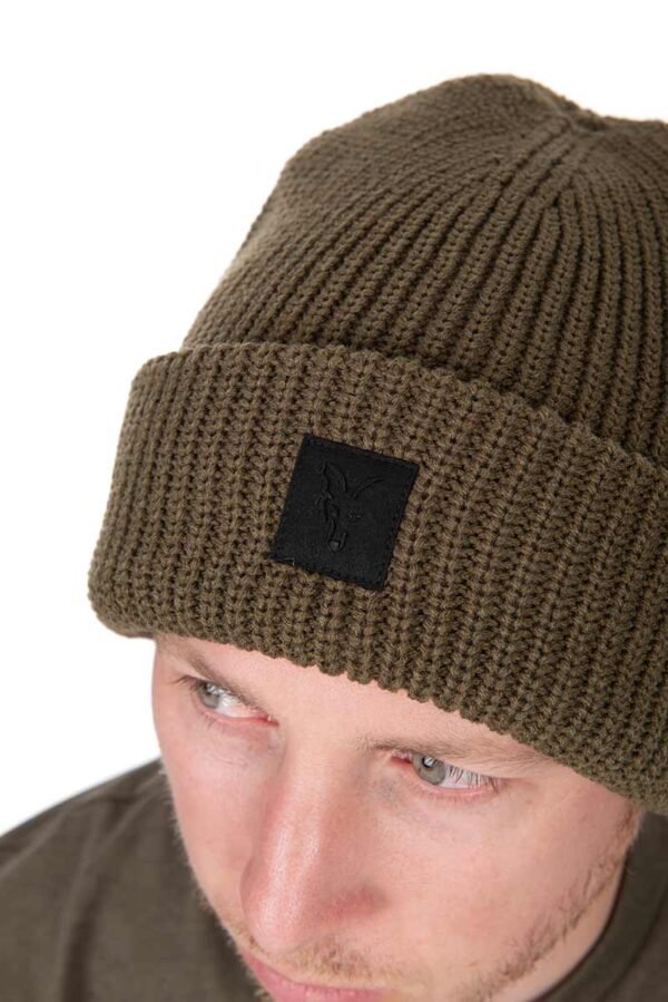 1048 Fox Olive Merino Blend Beanie Hat