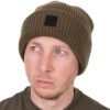 1050 Fox Olive Merino Blend Beanie Hat