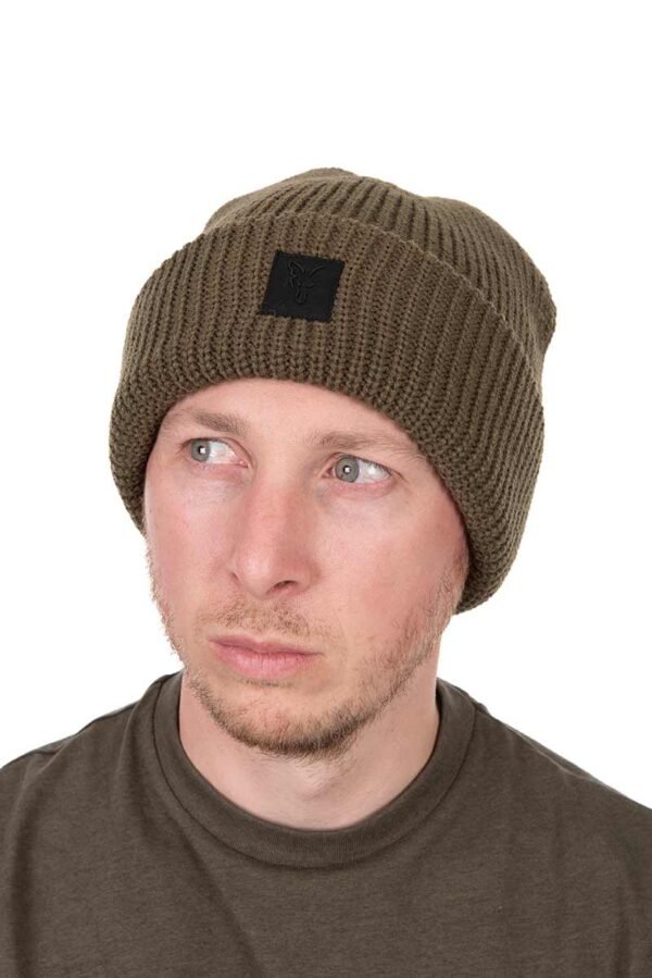 1050 Fox Olive Merino Blend Beanie Hat