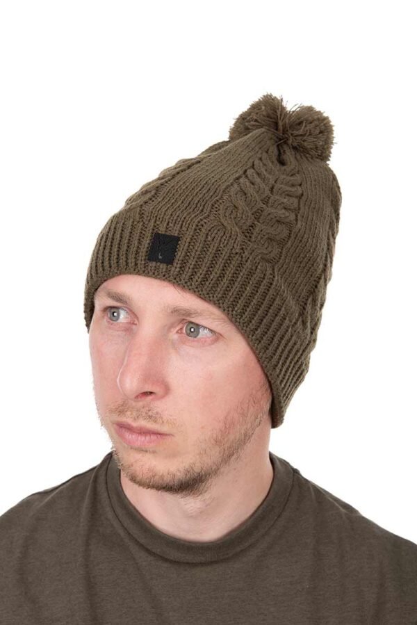 Fox Khaki Knitted Bobble Hat