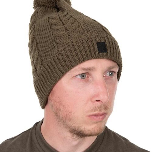 Fox Khaki Knitted Bobble Hat