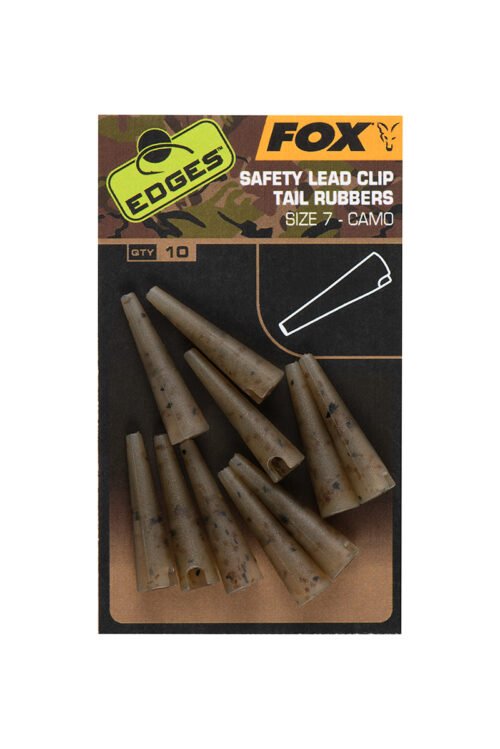 Fox EDGES™ Camo Safety Lead Clip Tail Rubbers (Size 7)
