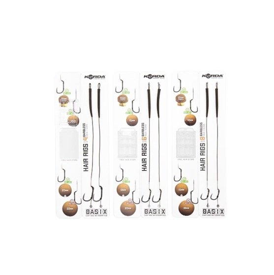 Korda Basix Hair Rigs Wide Gape Barbless