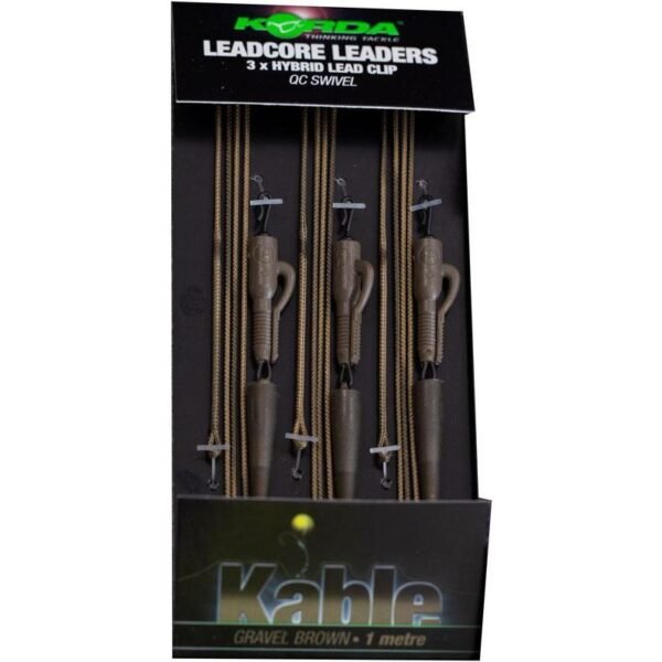 Korda Leadcore Leader Hybrid Lead Clip QC Swivel