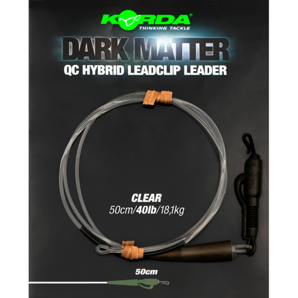 Korda Dark Matter Leader 50 cm QC Hybrid Clip