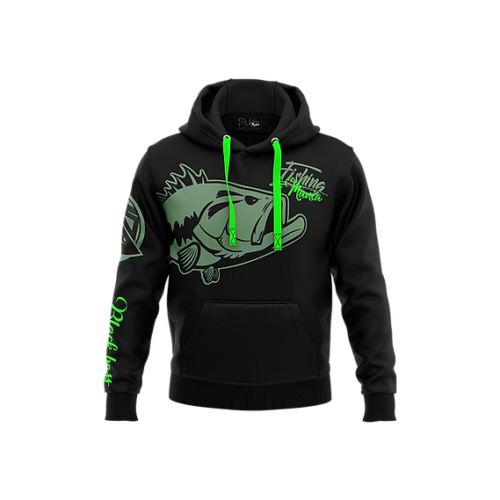 Hotspot Design Hoodie Fishing Mania Black Bass